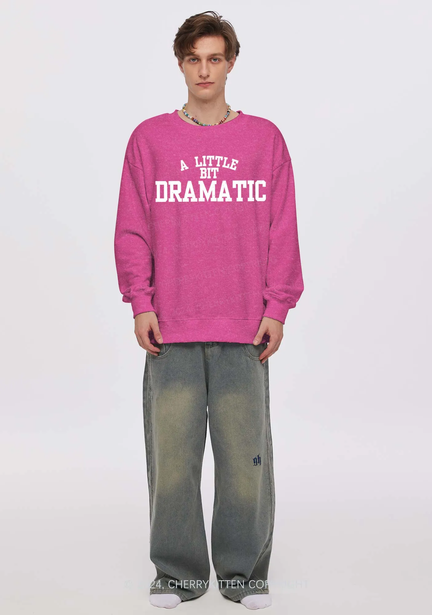 A Little Bit Dramatic Y2K Washed Sweatshirts Cherrykitten