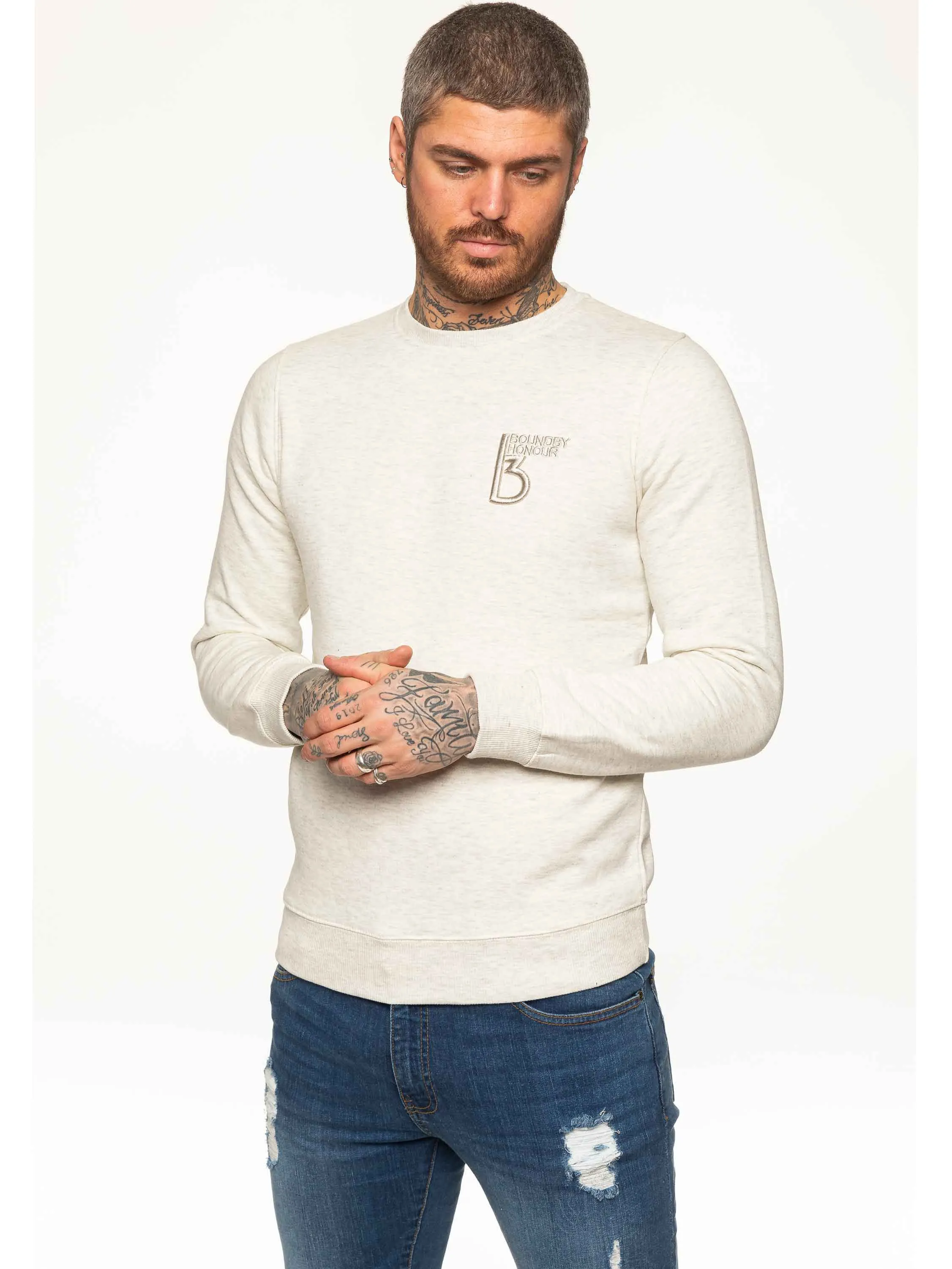 BBH Mens Plain Sweatshirt Crew Neck Jersey Fleece  | Bound By Honour