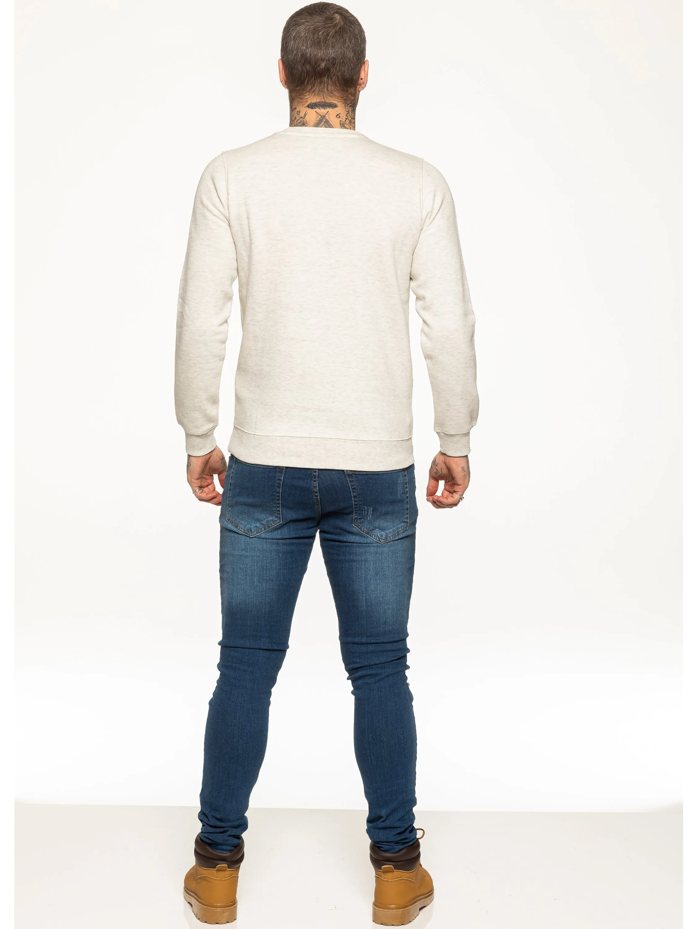BBH Mens Plain Sweatshirt Crew Neck Jersey Fleece  | Bound By Honour