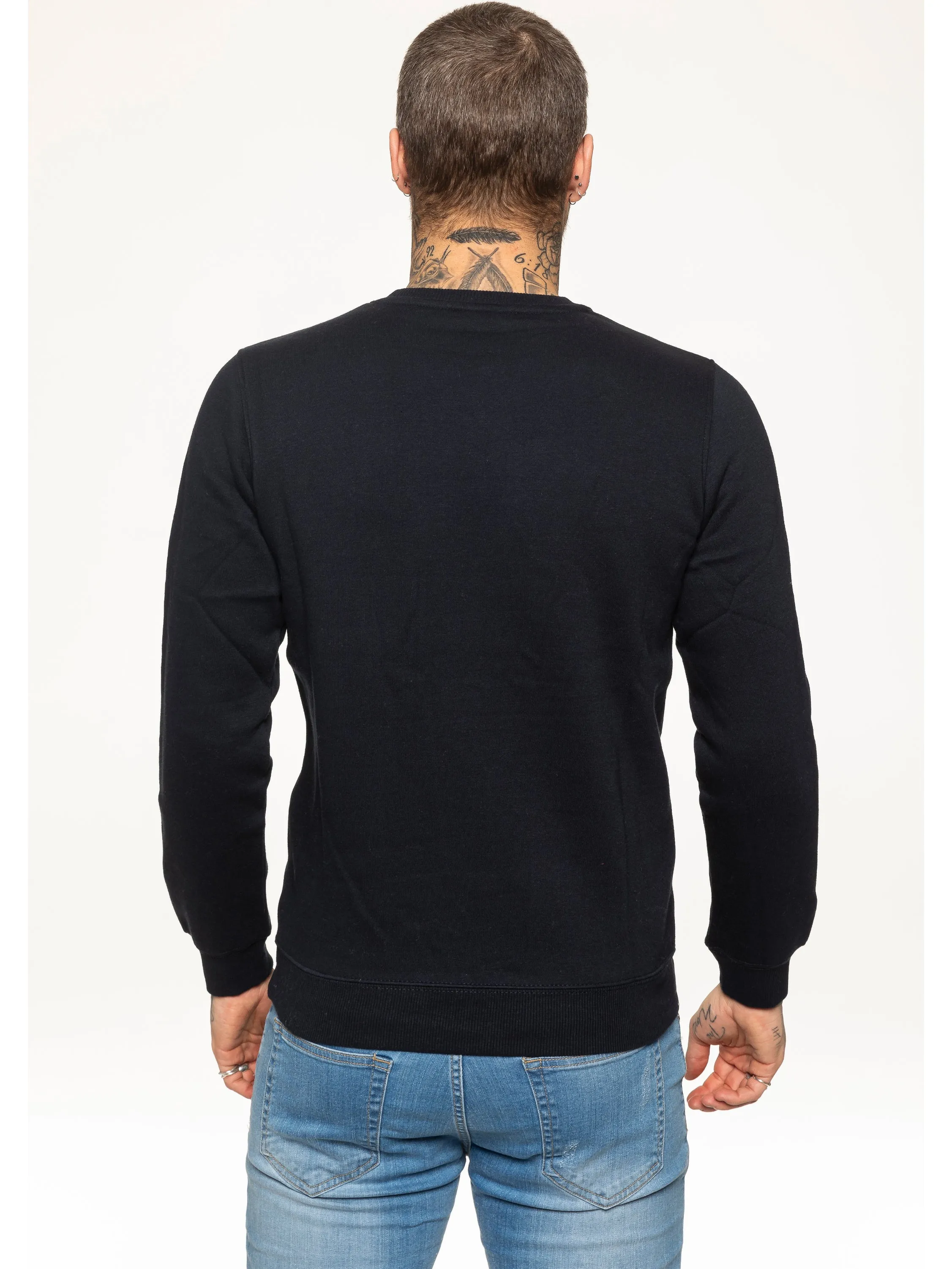 BBH Mens Plain Sweatshirt Crew Neck Jersey Fleece  | Bound By Honour
