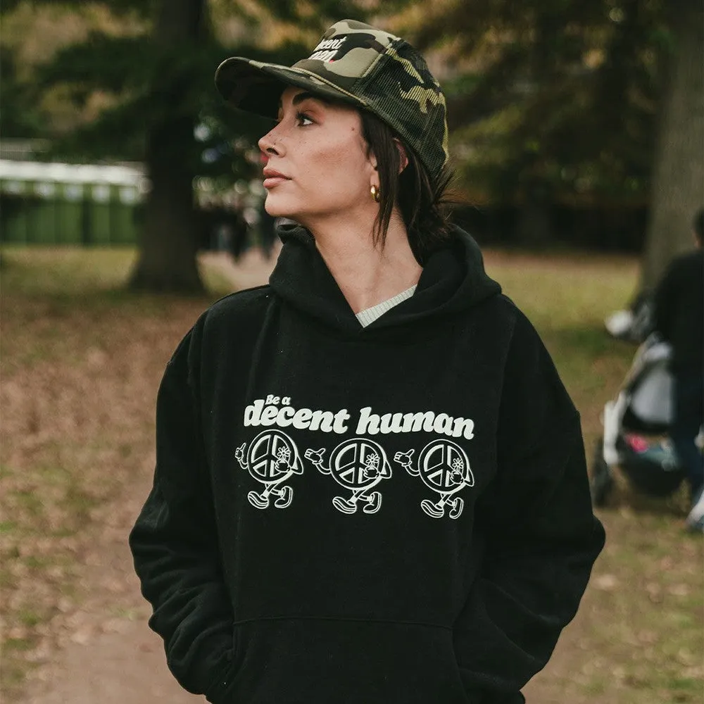 Be a Decent Human Peace Hoodie