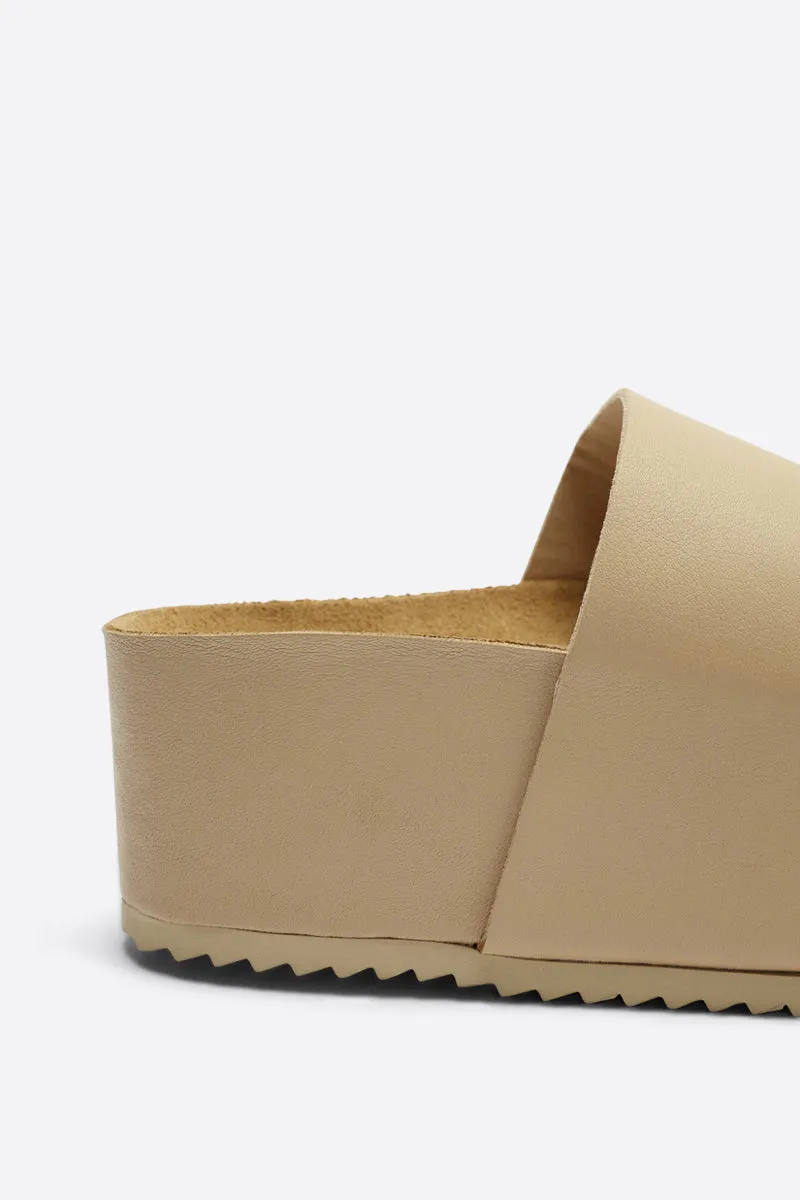 BRENDA NATURAL SOLE FLATFORM
