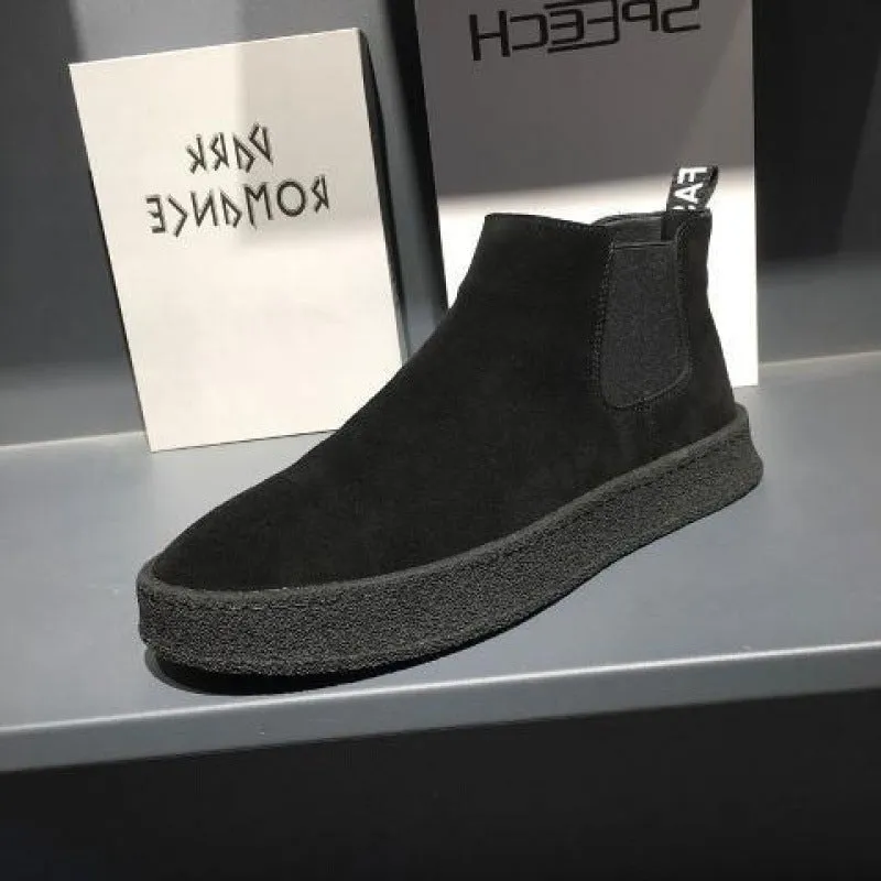 Casual Thin Cotton Shoes Thick-soled Elasticated Trendy