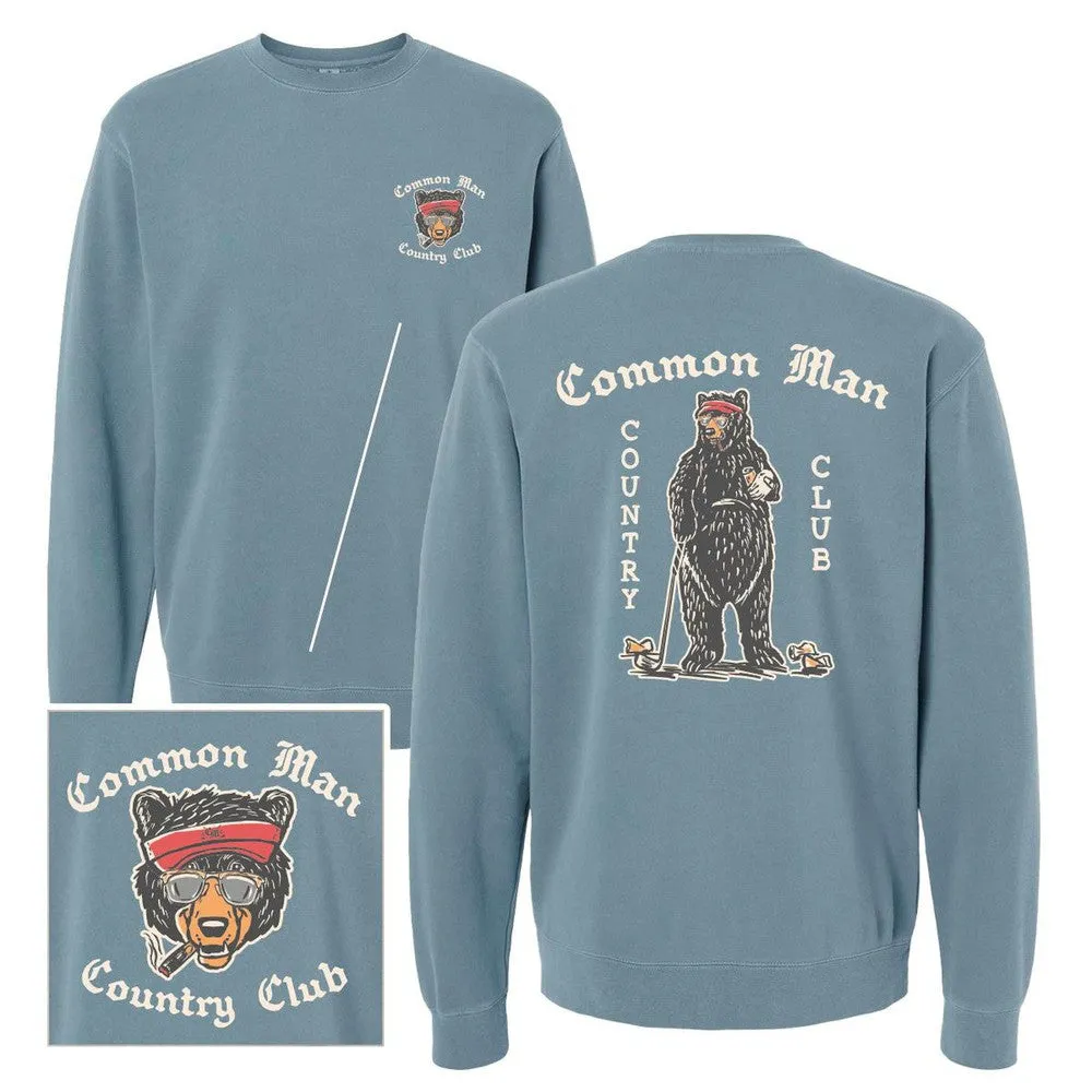 Stylish Common Man Country Club Crewneck Sweater - Casual and Comfortable Unisex Apparel