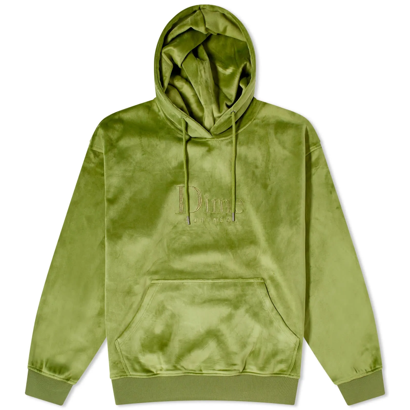 Dime Classic Logo Velor Hoodie, Cedar