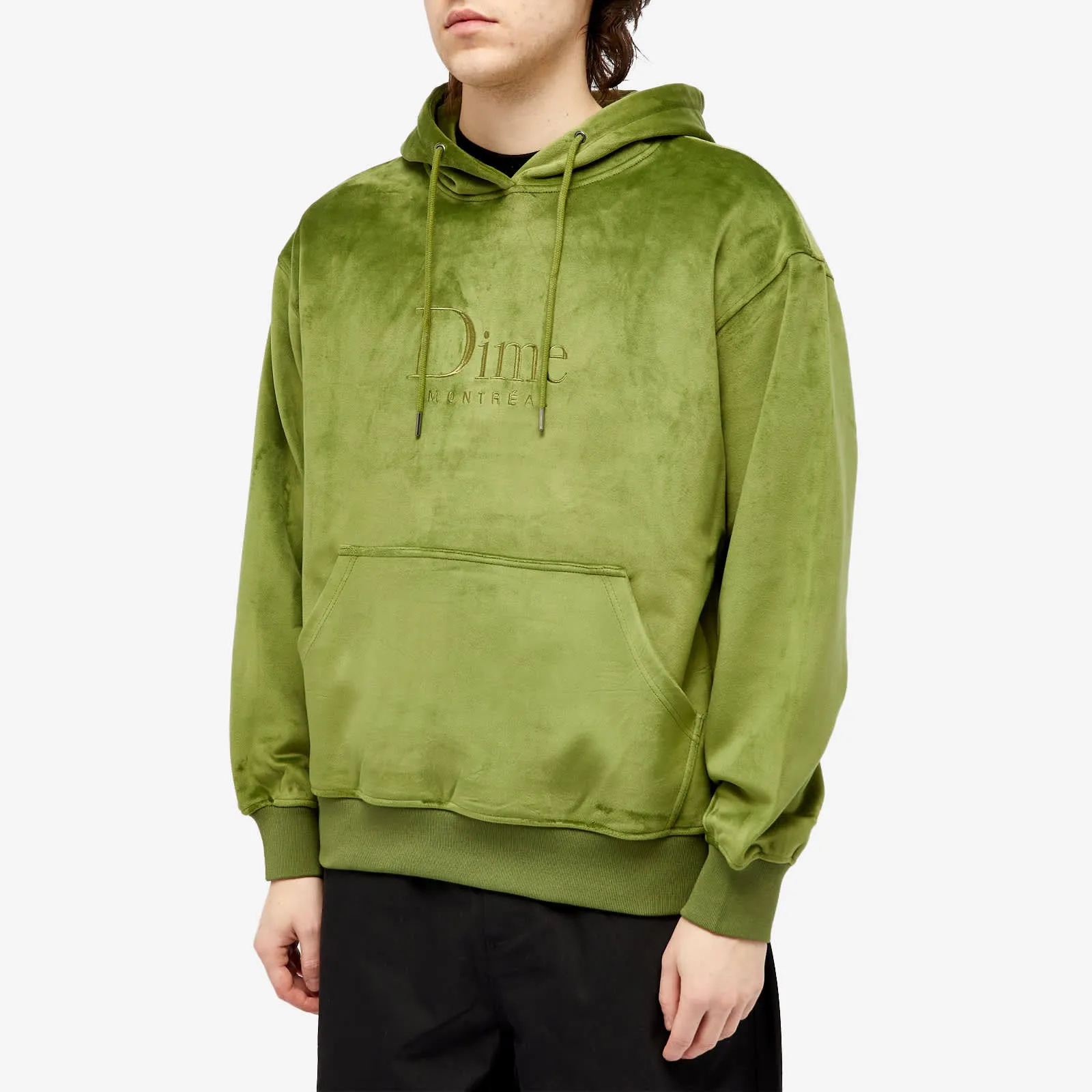 Dime Classic Logo Velor Hoodie, Cedar