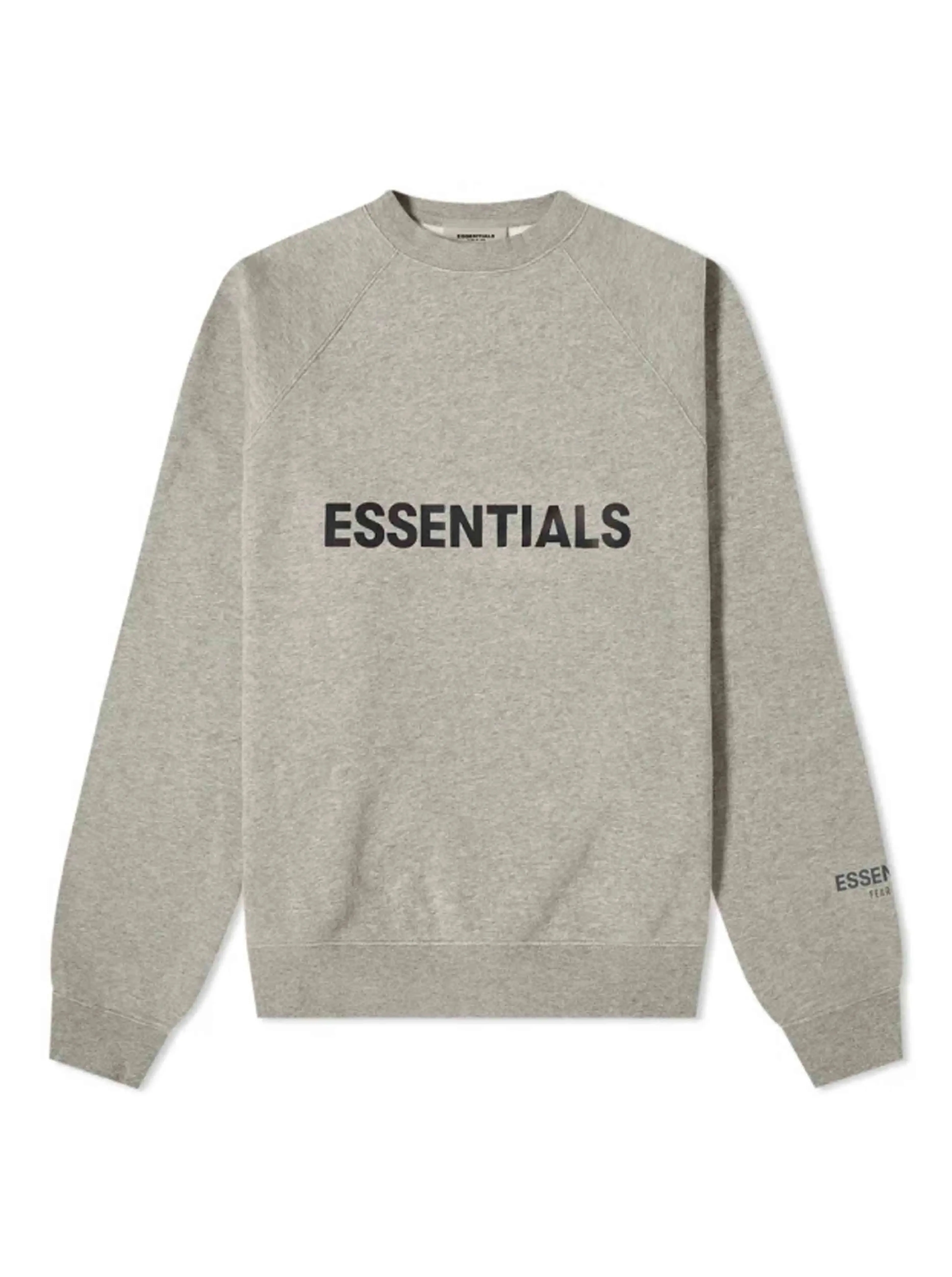Fear Of God Essentials Applique Logo Crewneck Heather Oatmeal [FW20]