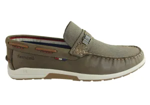 Ferricelli Connor Mens Leather Casual Loafer Shoes Made In Brazil