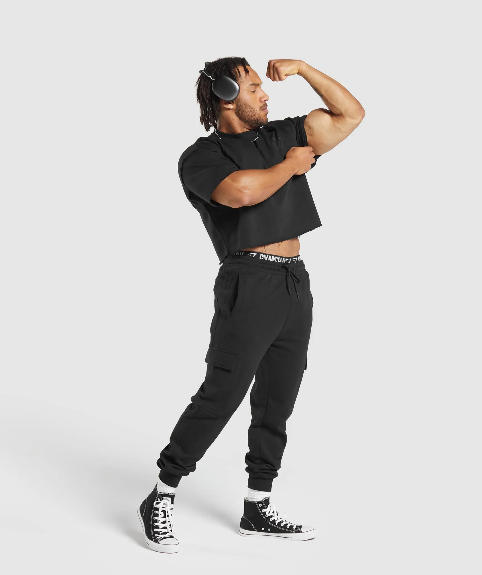 Gymshark Legacy Cropped Short Sleeve Crew - Black