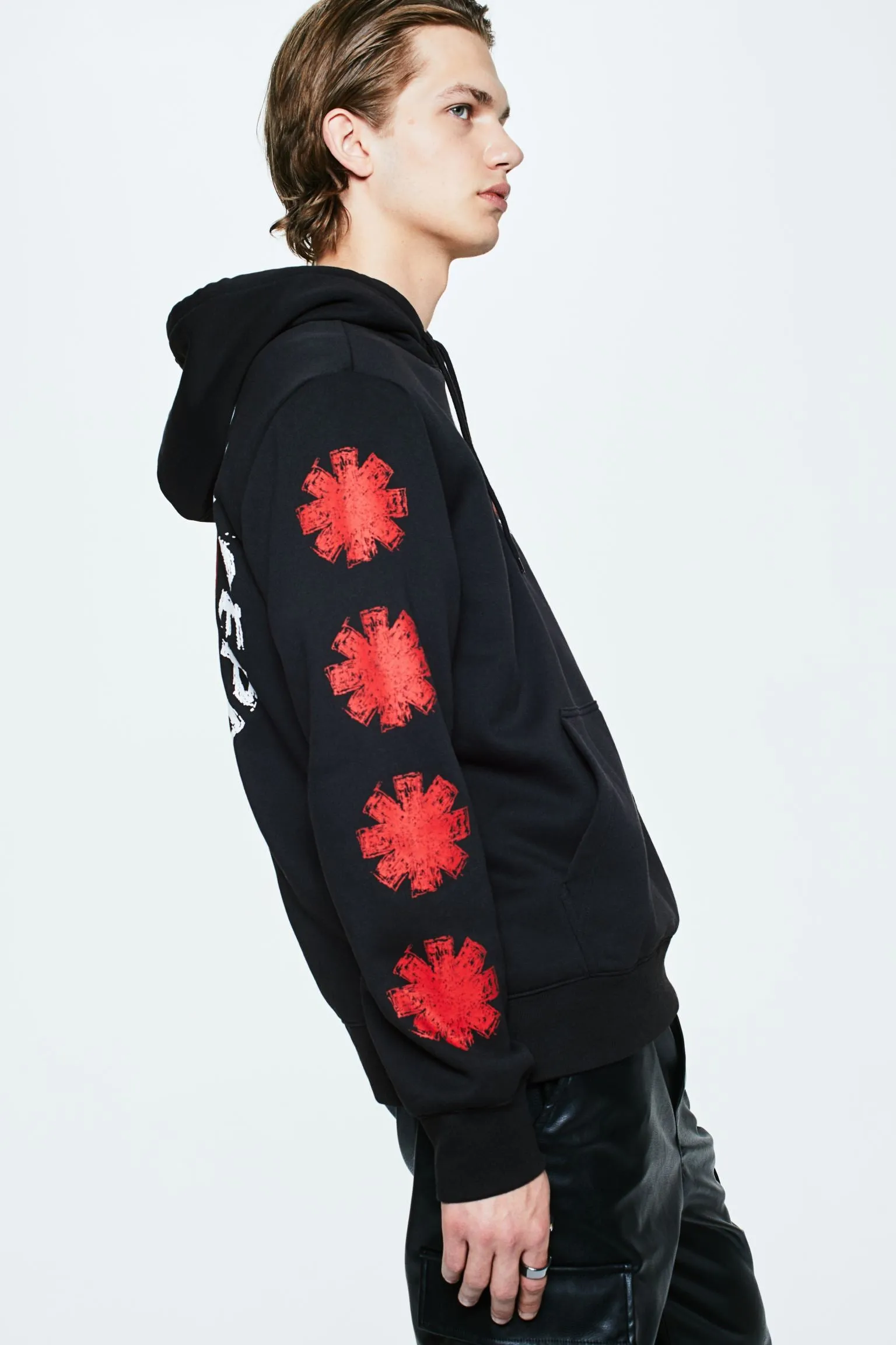 H&M Regular Fit Red Hot Chili Peppers Sweatshirt, black