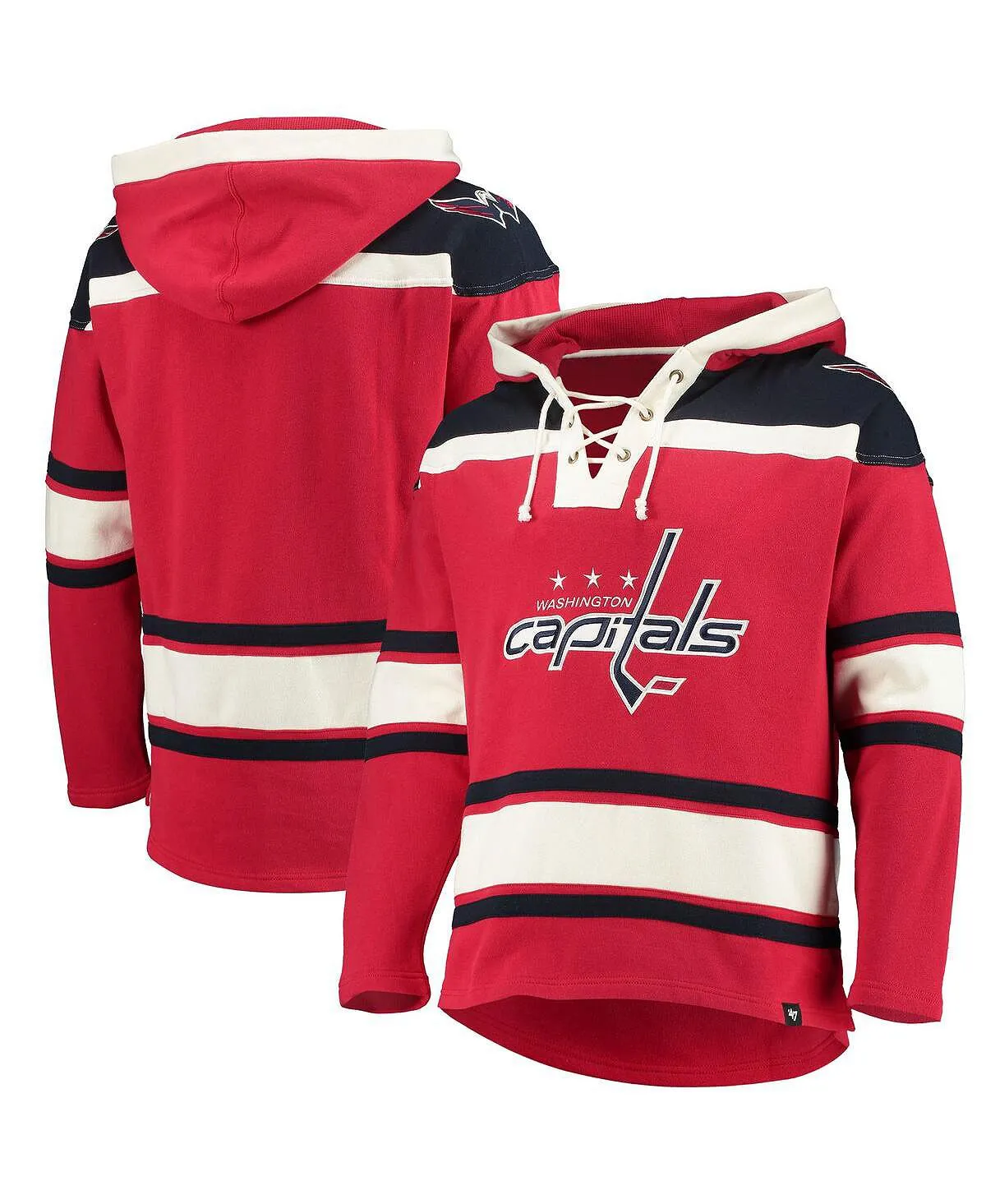Men's red hoodie washington capitals superior lacer team '47 Brand, red