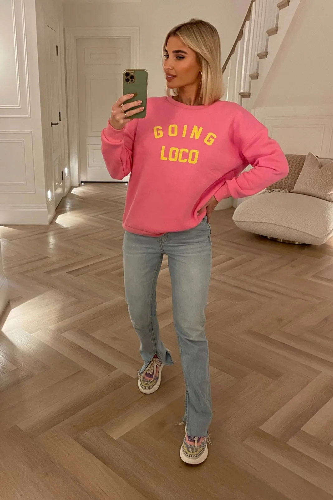 MYNELLY PINK GOING LOCO SWEATSHIRT