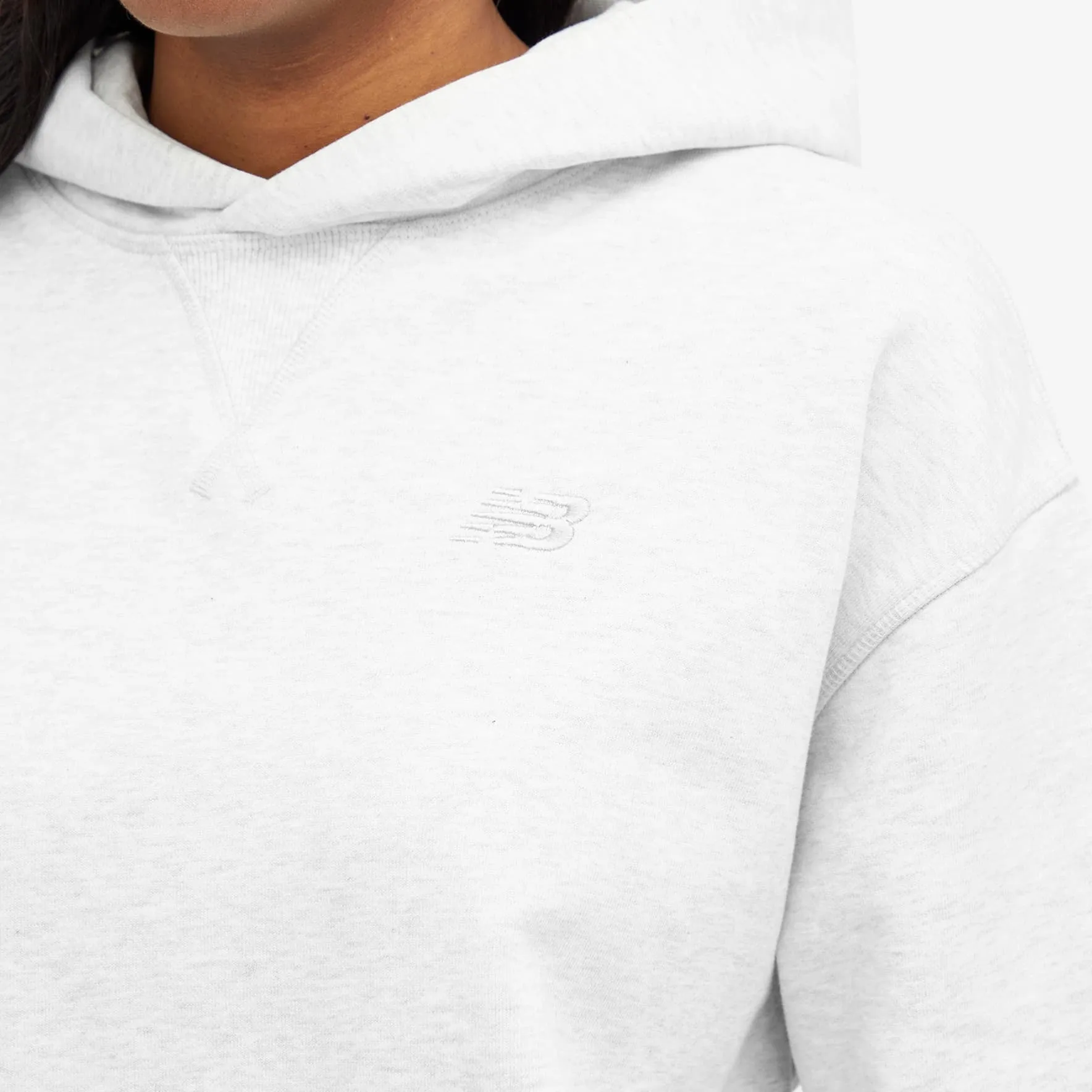 New Balance NB Athletics French Terry Hoodie, Light Gray