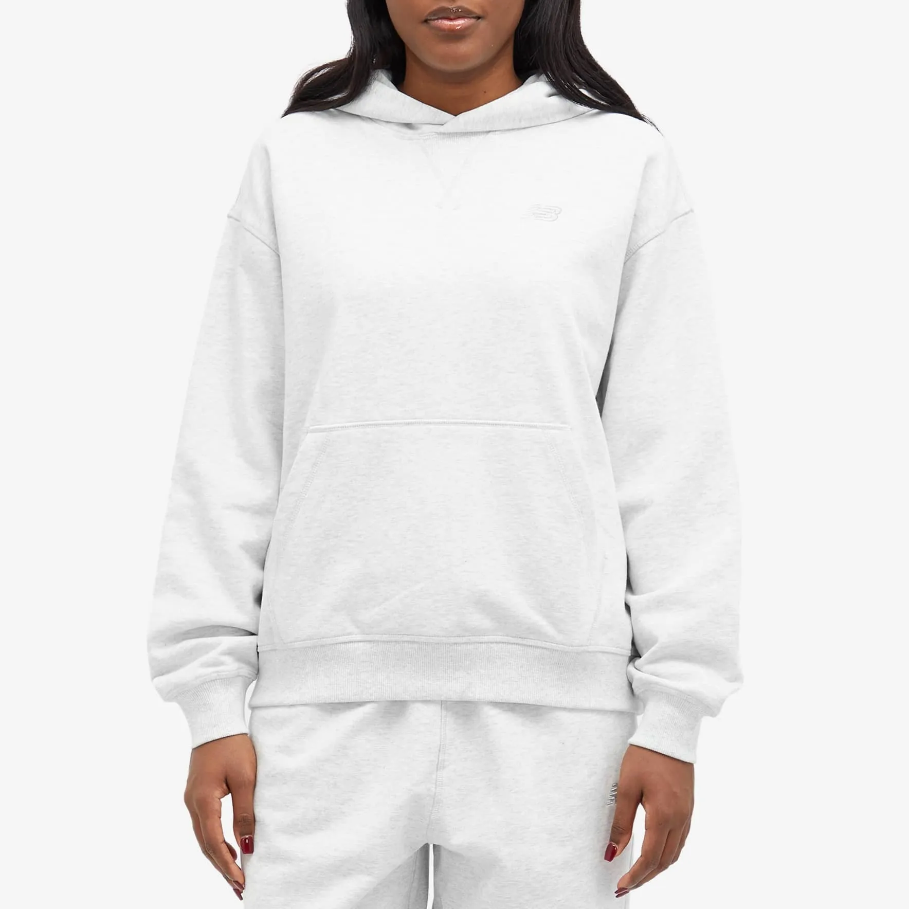 New Balance NB Athletics French Terry Hoodie, Light Gray