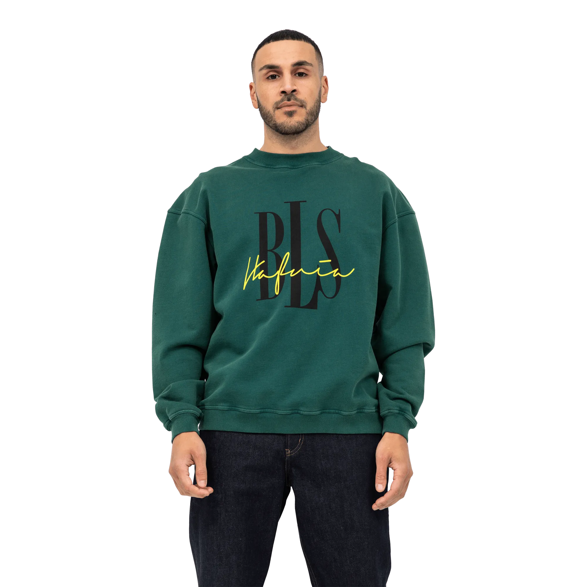 Outline Logo Crewneck Washed - Green