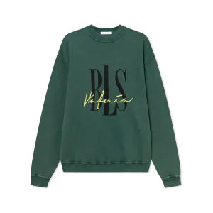 Outline Logo Crewneck Washed - Green
