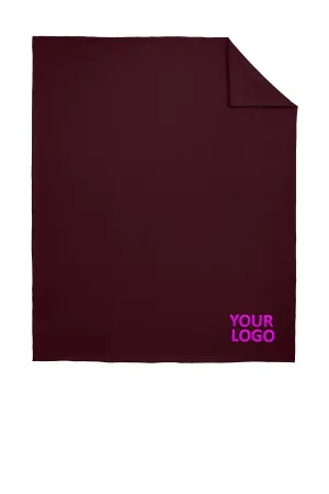 Port & Company Core Fleece Customized Blankets, Maroon