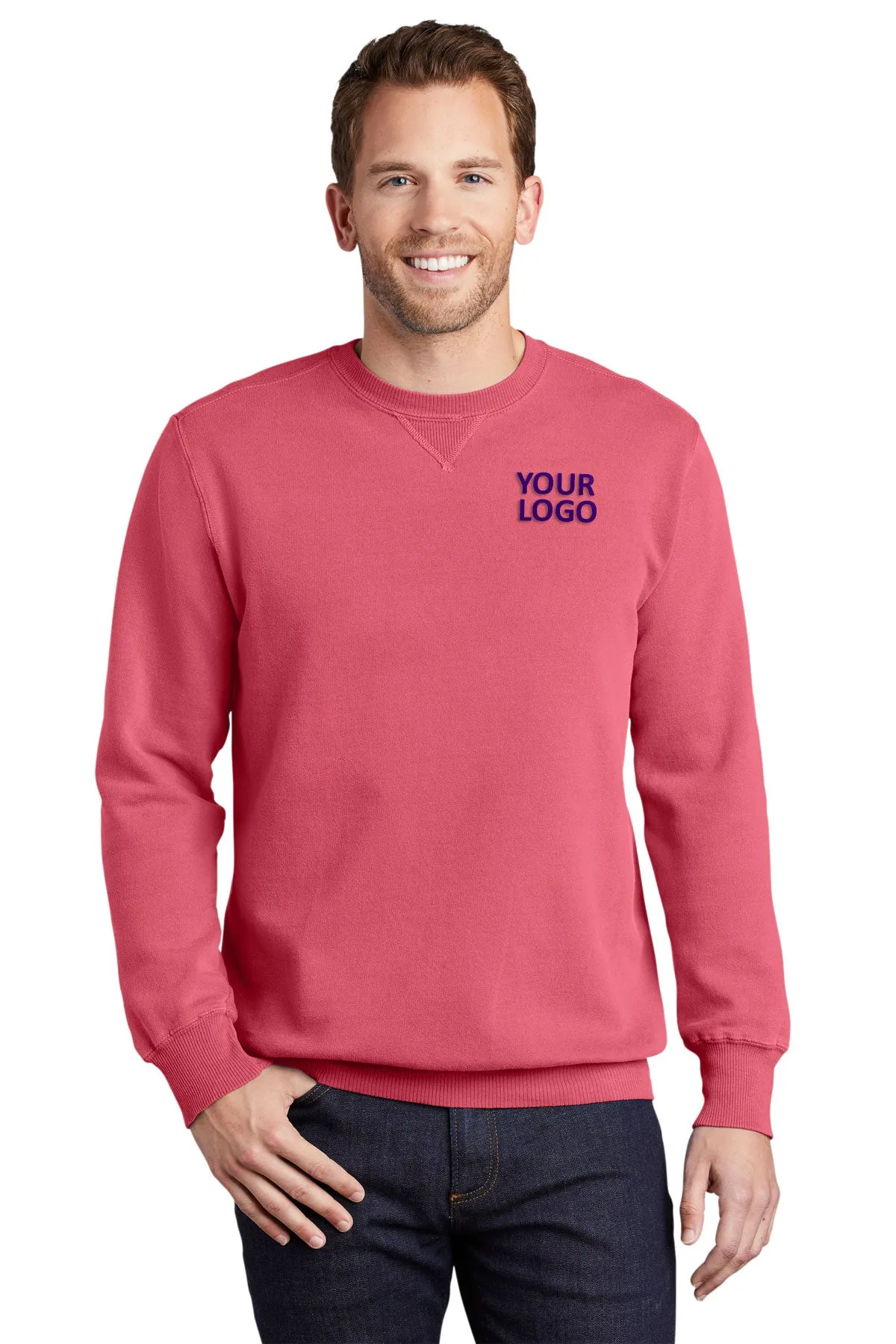 Port & Company Pigment Dyed Custom Sweatshirts, Fruit Punch