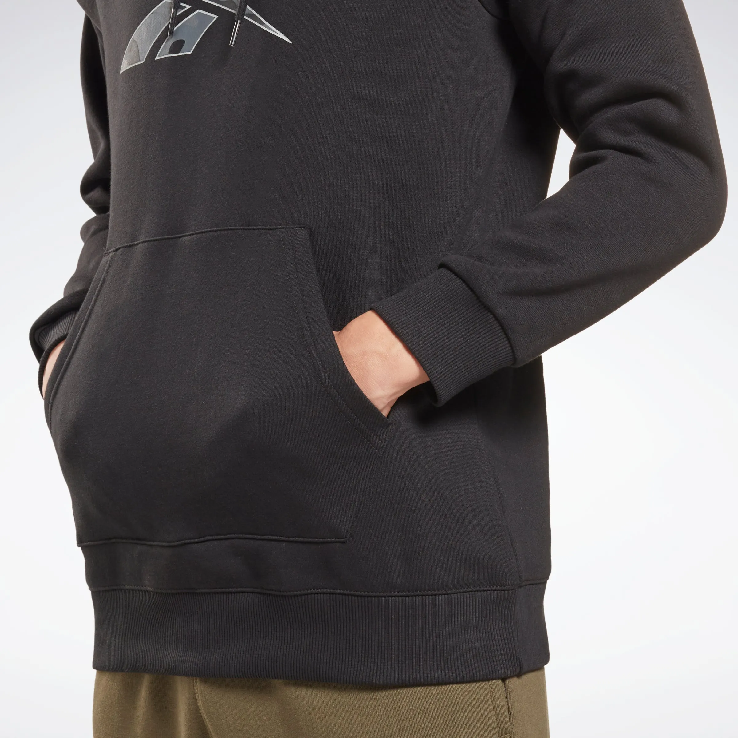 Reebok Apparel Men Reebok Identity Big Logo Hoodie Black