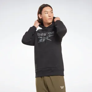 Reebok Apparel Men Reebok Identity Big Logo Hoodie Black
