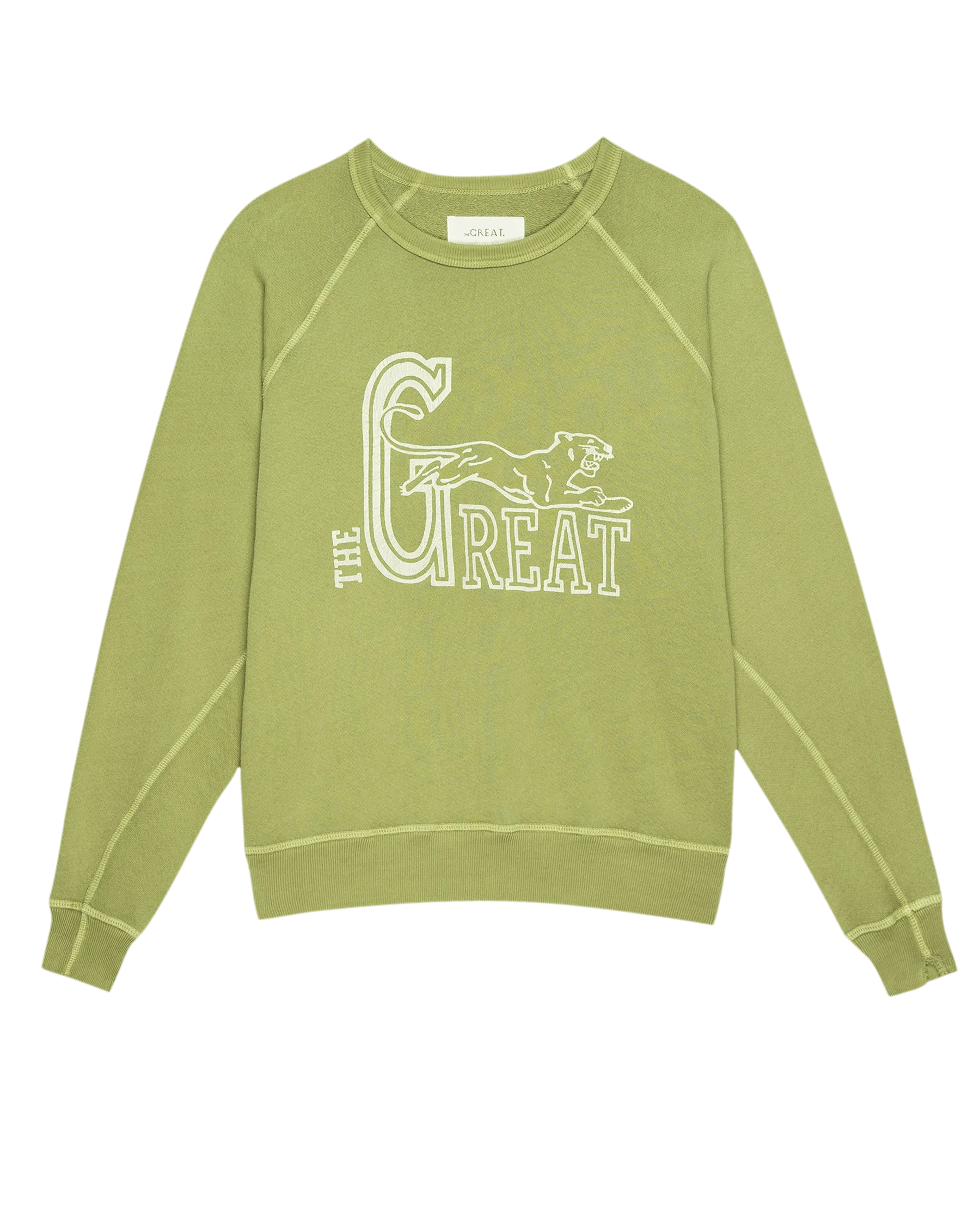 The College Sweatshirt. Graphic -- Grassland with Wild Panther Graphic