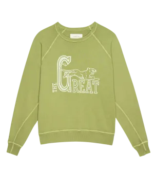 The College Sweatshirt. Graphic -- Grassland with Wild Panther Graphic