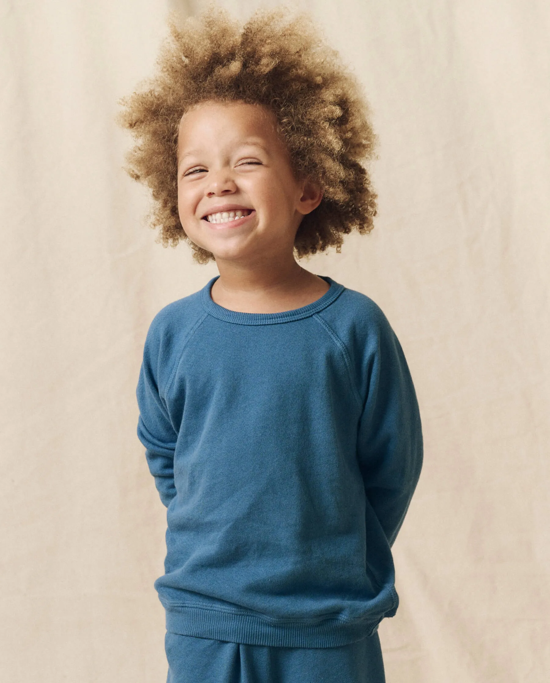 The Little College Sweatshirt. Solid -- Glacier Blue