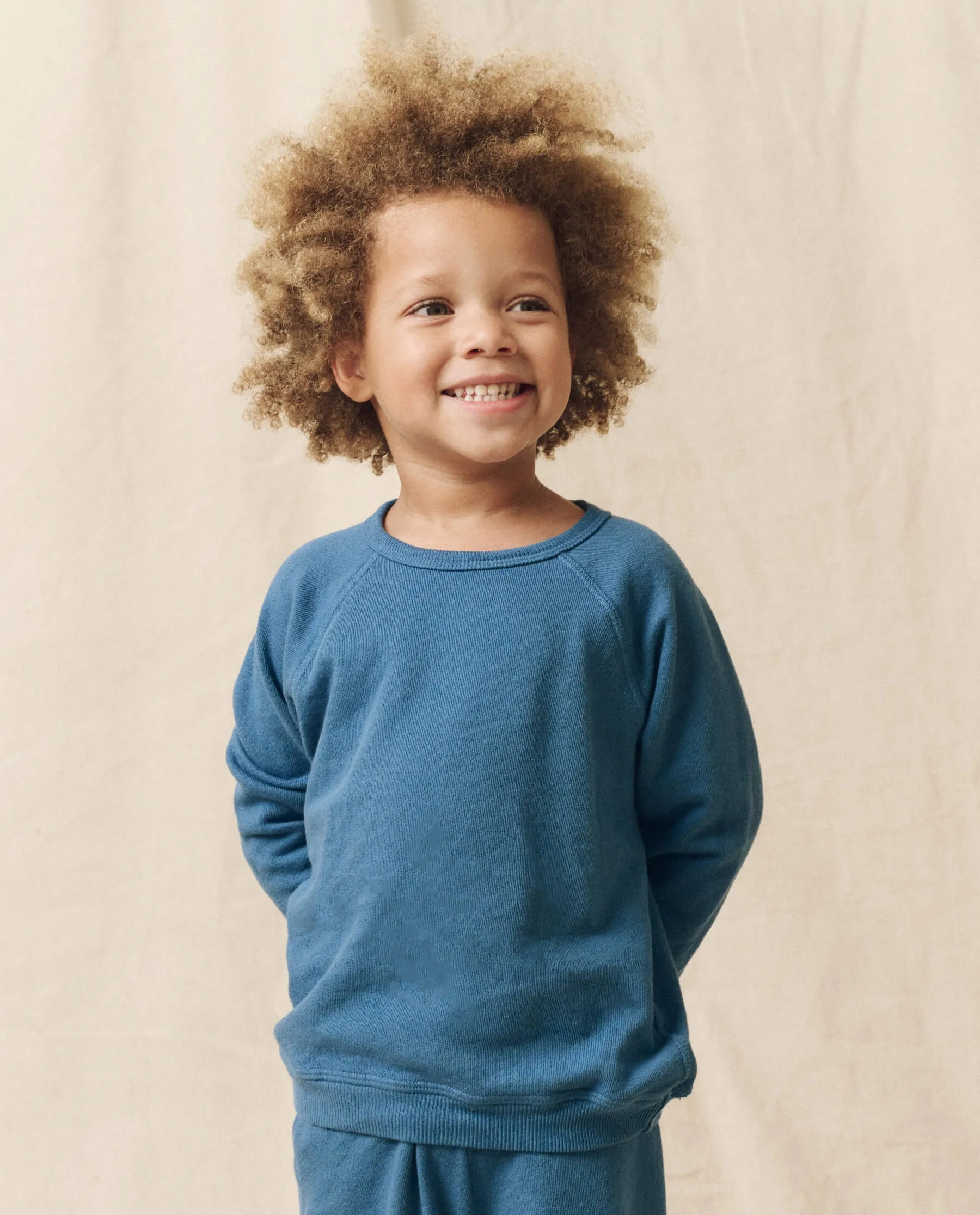 The Little College Sweatshirt. Solid -- Glacier Blue