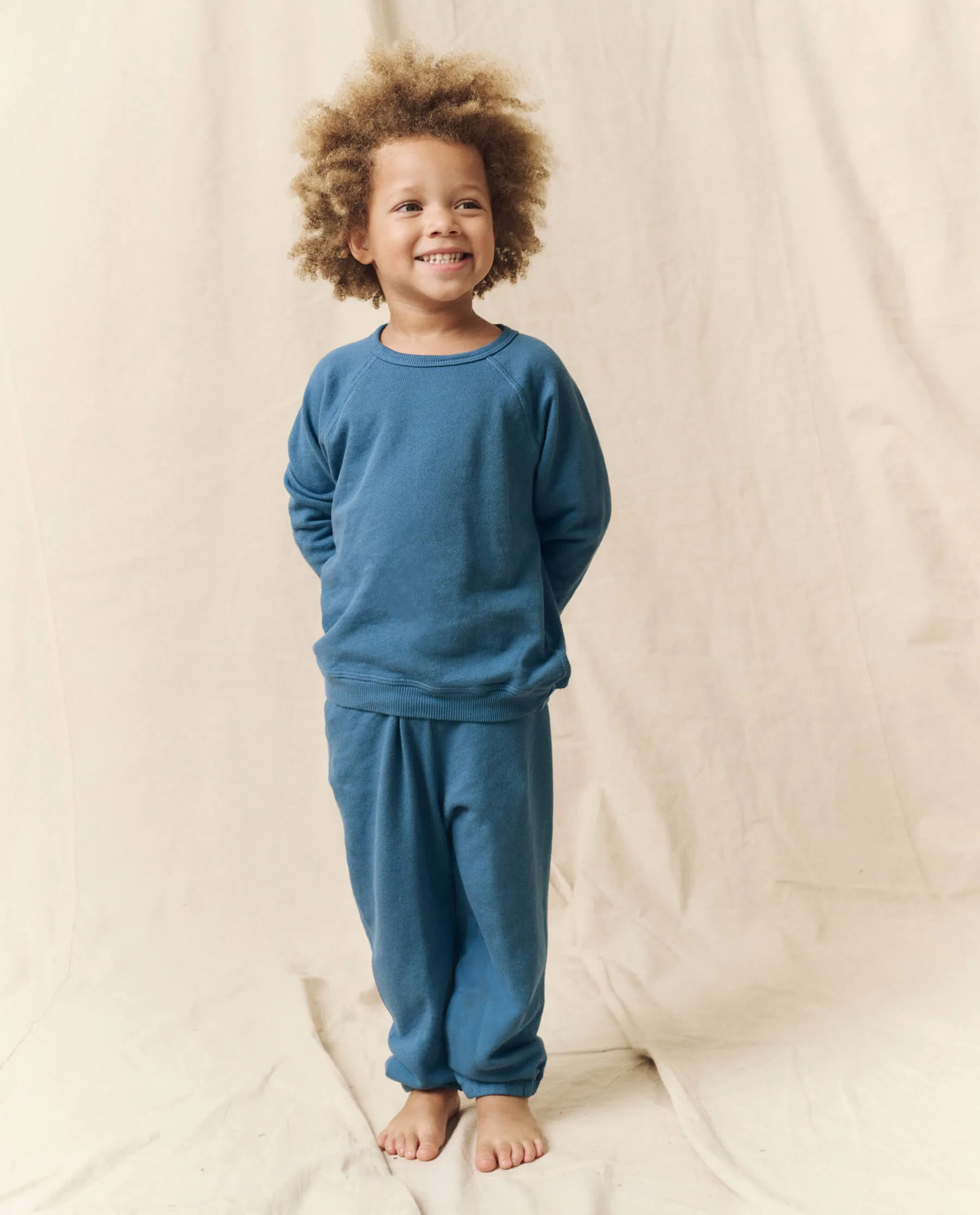The Little College Sweatshirt. Solid -- Glacier Blue