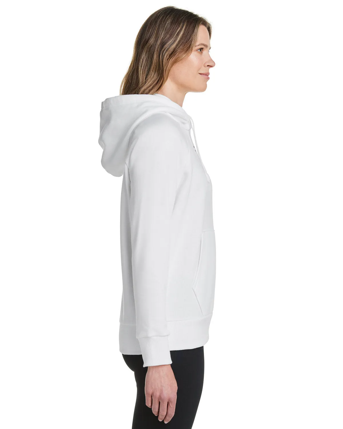Under Armour Ladies Rival Fleece Hooded Custom Sweatshirts, White