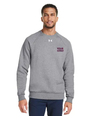 Under Armour Mens Rival Fleece Custom Sweatshirts, Grey Light