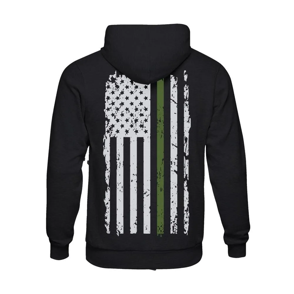 Vintage Flag Green Line Pullover Hoodie Sweatshirts
