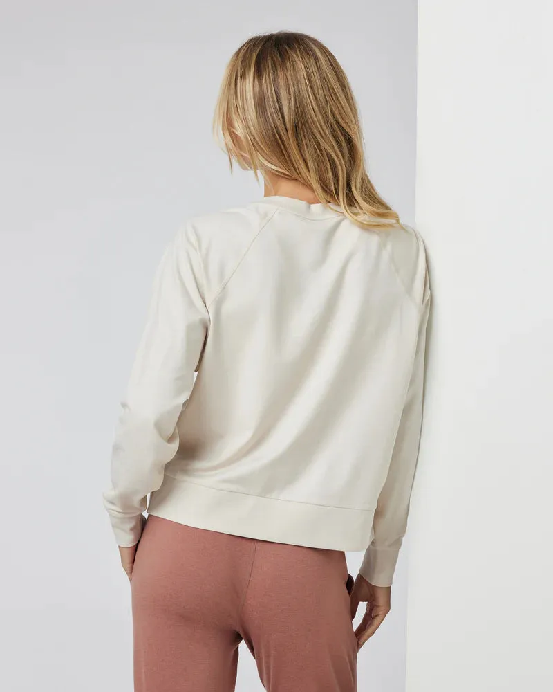Vuori Long Sleeve Halo Crew - Milkweed Heather