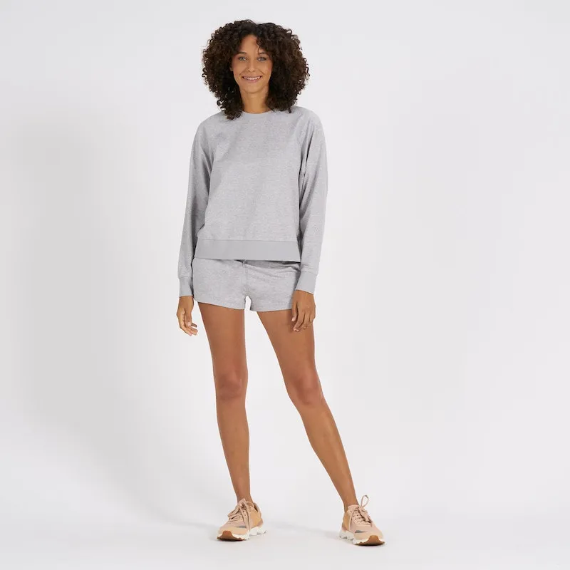 Vuori Long-Sleeve Halo Crew - Pale Grey Heather